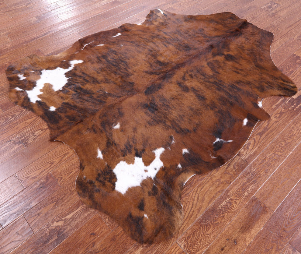 7' 5" X 6' 2" Organic Natural Hair-On Cowhide Area Rug C1754