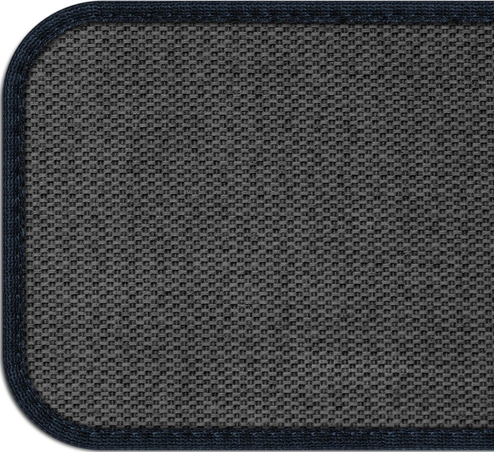 Skid-Resistant Carpet Stair Treads, Navy Blue, Set of 15, 8"x30"