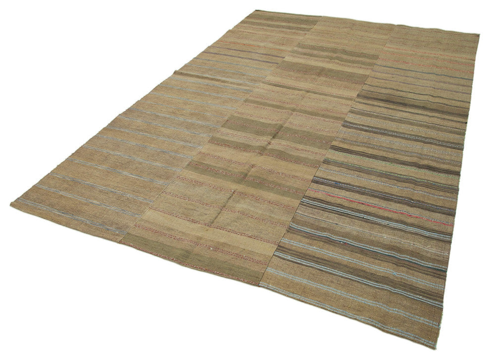 Rug N Carpet - Handmade Oriental 6' 1'' x 9' 7'' Decorative Wool Kilim Rug