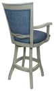 Swivel Wood Counter 26" 30" Extra Tall 34" Bar Stool 400, Kokomo Azure and Antique White, 26"