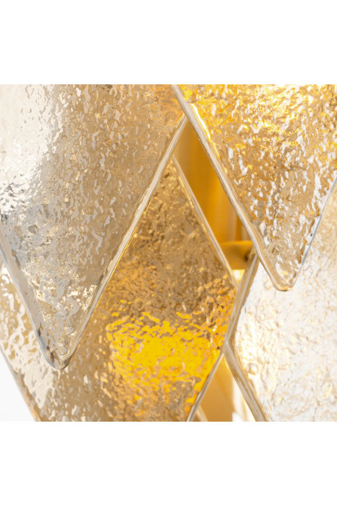 Sugared Glass Cascading Wall Lamp, Eichholtz Rhombus