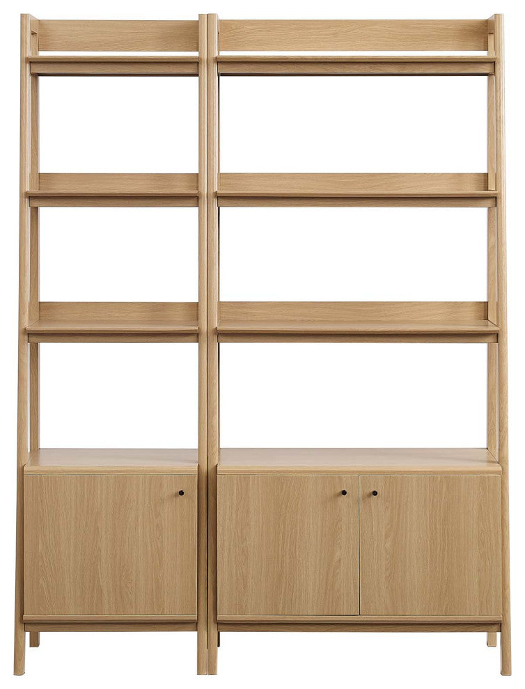 Bixby Wood Bookshelves, Set of 2, Oak