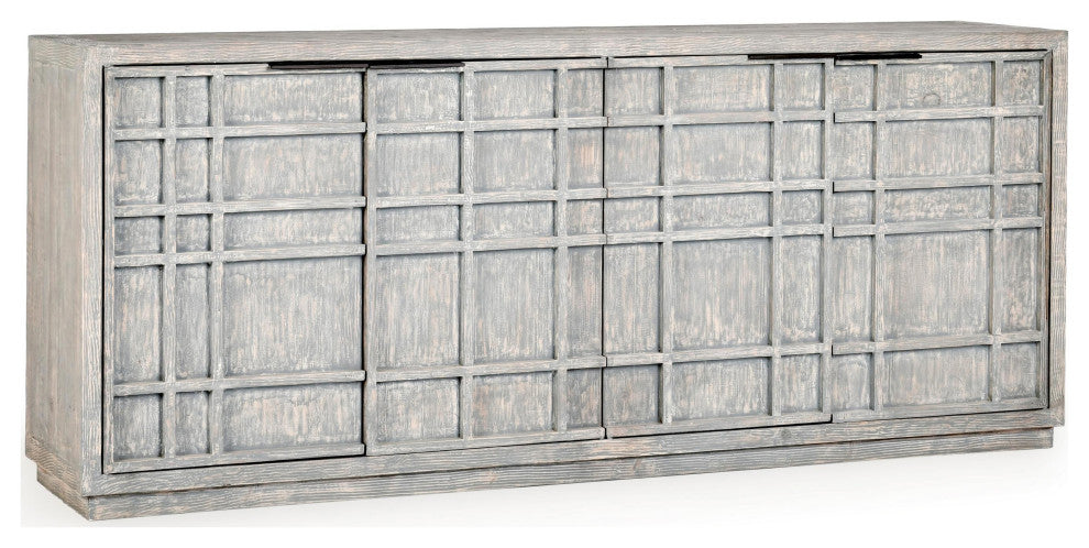 Kosas Home Chandler 86" Reclaimed Pine Wood Antique Blue Sideboard