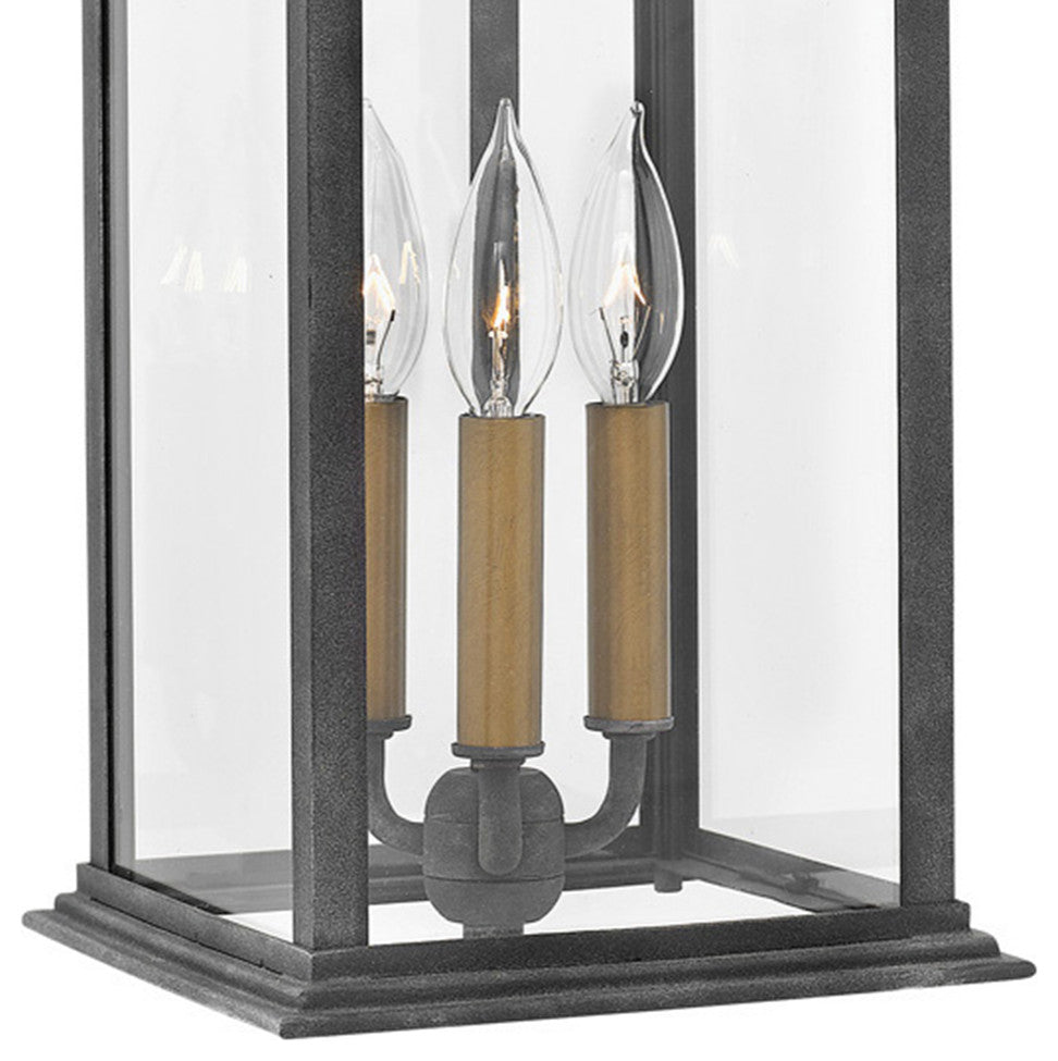 Hinkley Adair Large Wall Mount Lantern, Aged Zinc