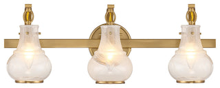 Adams 3-Light Bathroom Vanity Light, Warm Brass