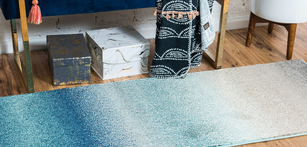 Rug Unique Loom Estrella Blue Runner 2' 7 x 10' 0