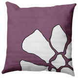 Petal Lines Decorative Throw Pillow, Purple, 26x26"