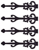 4 Dummy Strap Hinges Black Wrought Iron Decorative |