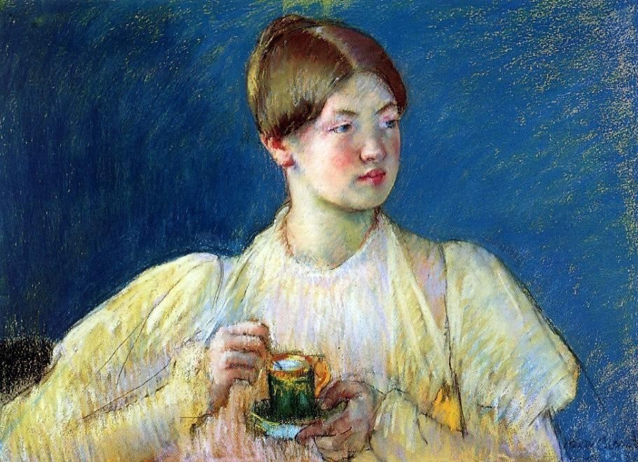 Mary Cassatt The Cup of Tea, 18"x27" Gallery Wrapped Canvas Print
