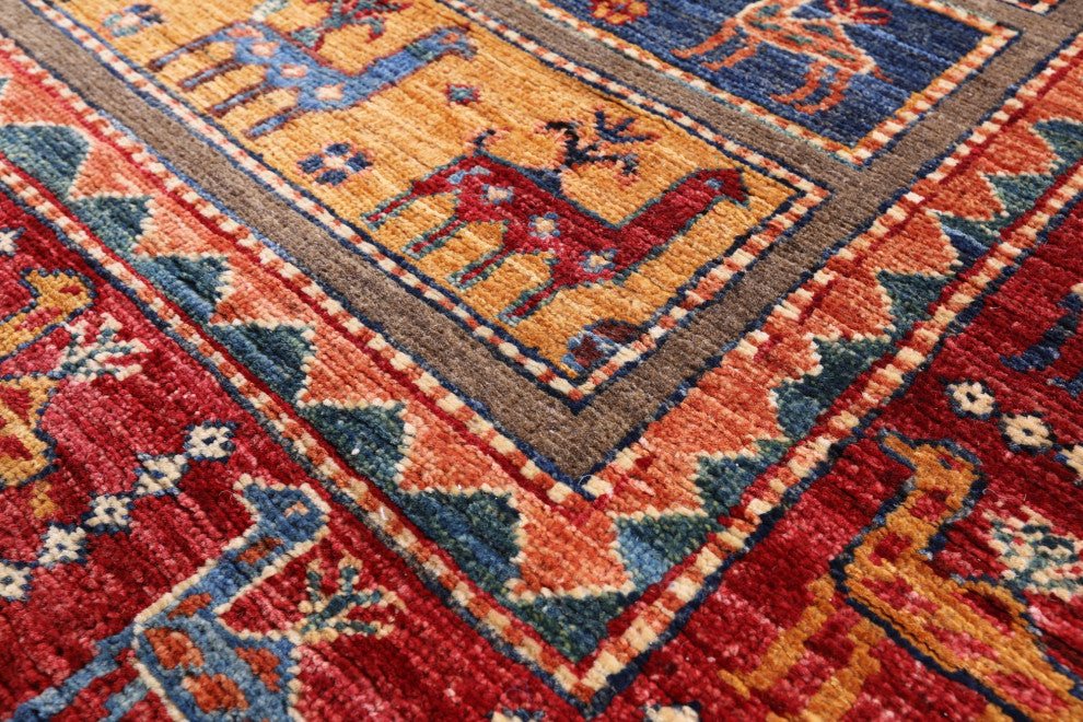 Runner Persian Gabbeh Tribal Hand Knotted Wool Rug 2' 10" X 9' 7" Q9961