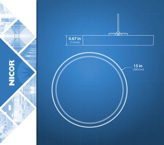 DSE 15" White Round Selectable LED Surface Mount Downlight