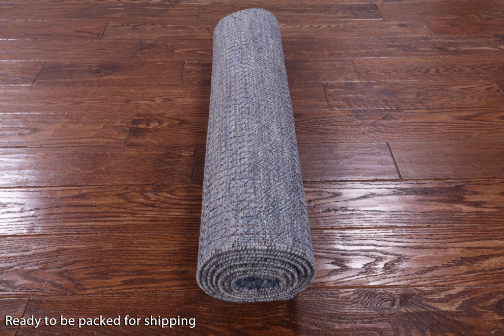 Runner Savannah Grass Wool and Silk Hand Knotted Rug 2' 8" X 7' 10" Q11944