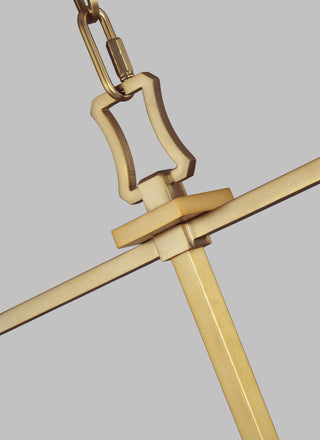Southold Linear Chandelier, Burnished Brass