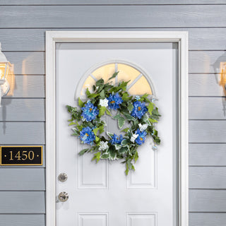 24 in. Blue Wild Flower Wreath