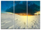 "Sunset Over Snowbound Prairie" Metal Wall Art, 3 Panels, 36"x28"