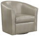 Turner Upholstered Barrel Back Swivel Chair Champagne