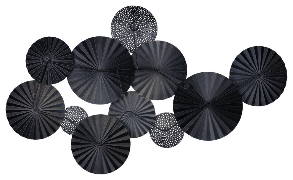 White and Gold Metal Plate Wall D"cor