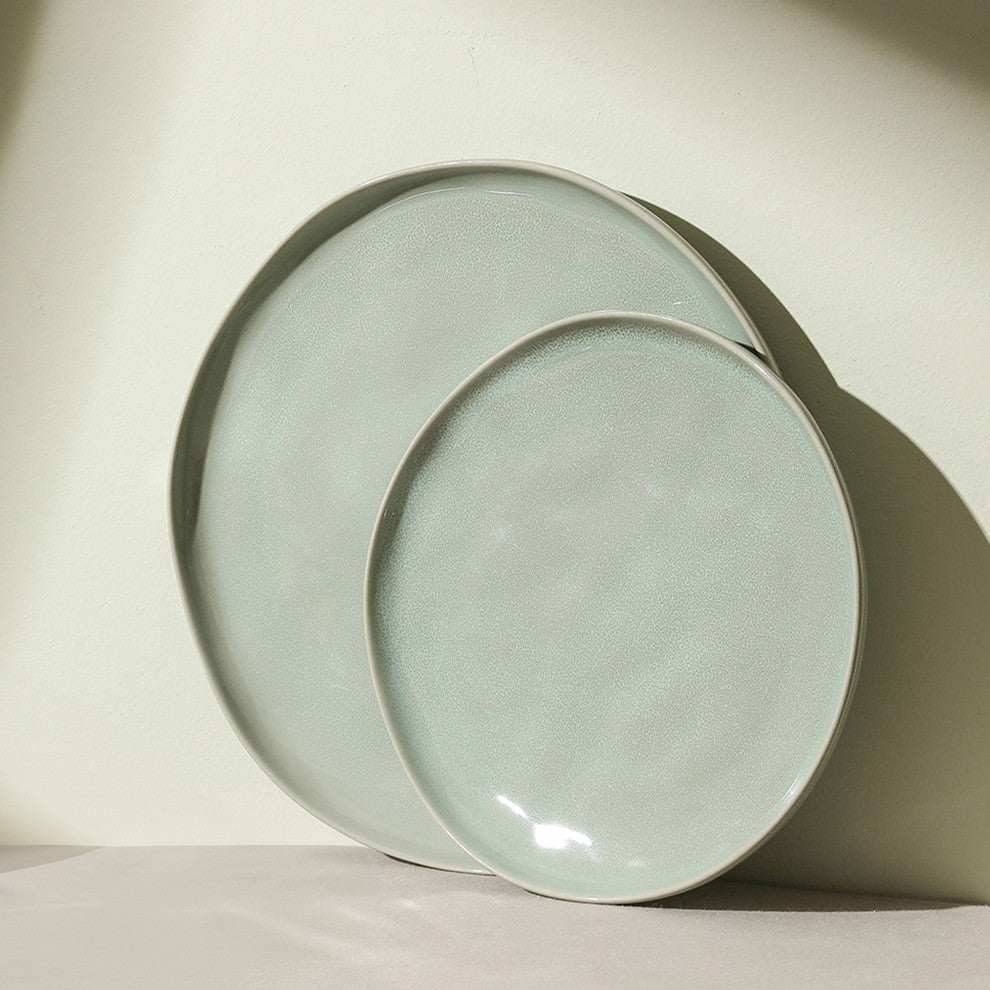 Stone Lain Mirella Stoneware Dinner Plate Set of 4, Light Green