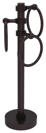 Vanity Top 3 Towel Ring with Dotted Accents, Antique Bronze