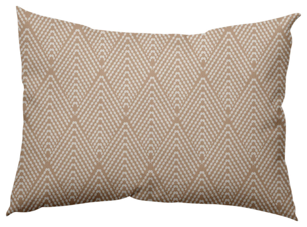 Lifeflor Diamond Decorative Throw Pillow, Basswood Brown, 14"x20"
