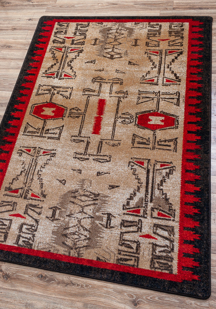 Teec Nos Crush OKA  Red  Area Rug, 7'8"x10'9"