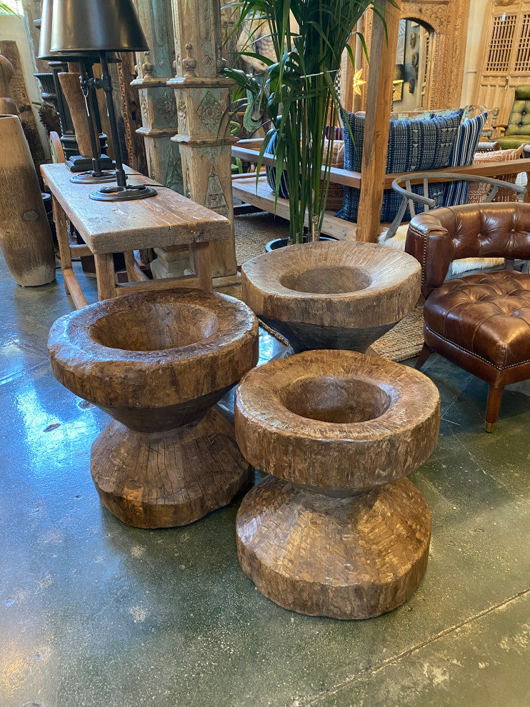 Consigned Naga Wood Pestle Pot