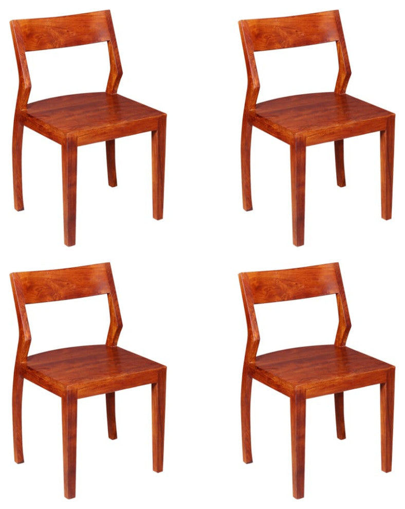 vidaXL Dining Chairs 4 pcs Solid Acacia Wood Sheesham