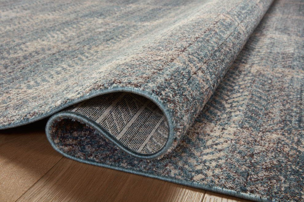 Angela Rose x Loloi Ember Blue / Beige 5'-3" x 7'-6" Area Rug