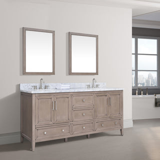 Avanity Everette 72 in. Double Vanity Only in Gray Oak