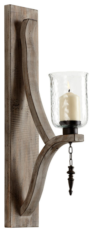Cyan Design Giorno Wall Candleholder, Washed Oak