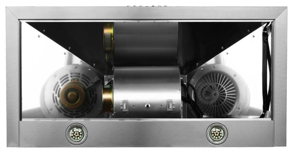 CAVALIERE 36" Wall Mounted Range Hood 900 CFM Brushed Stainless Steel LED