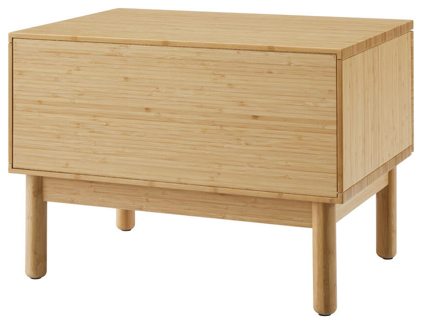 Greenington Monterey Solid Moso Bamboo 1 Drawer Nightstand | Wheat
