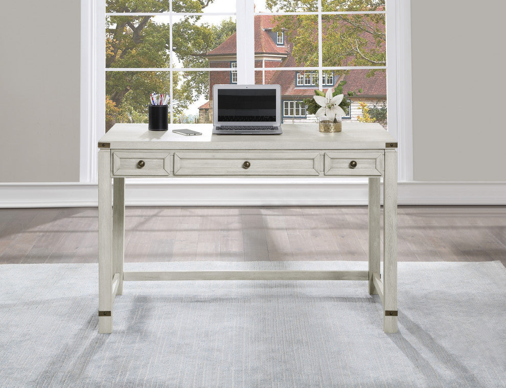 Baton Rouge Home Office Writing Desk, Champagne Oak Finish