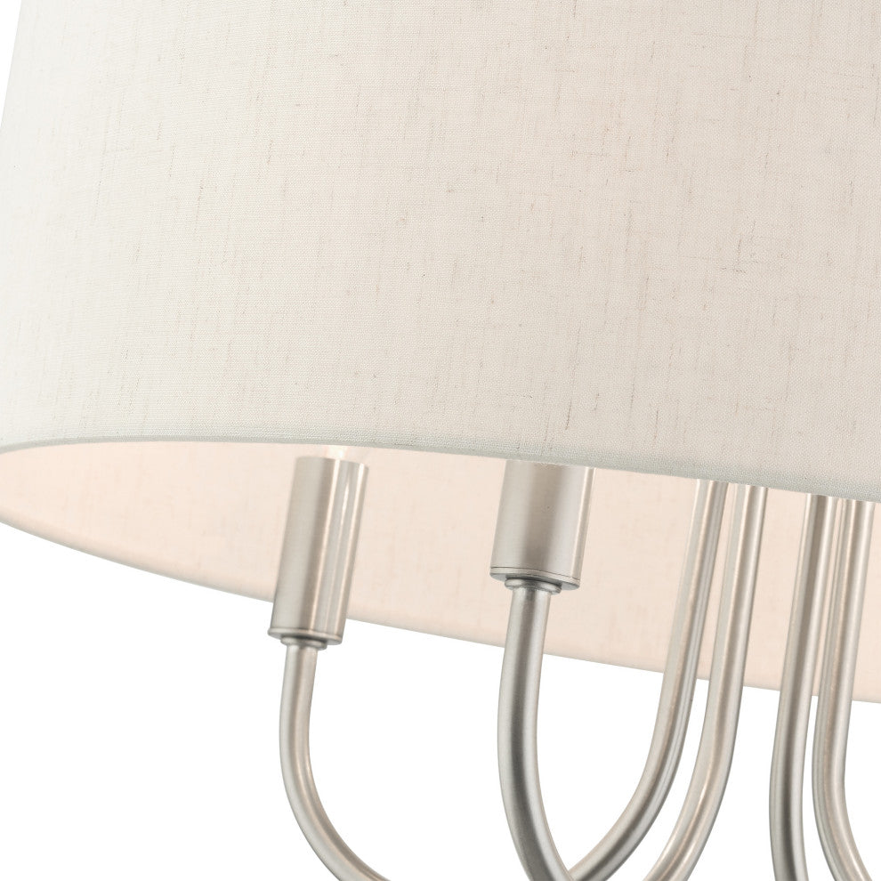 Brushed Nickel Transitional, Pendant Chandelier