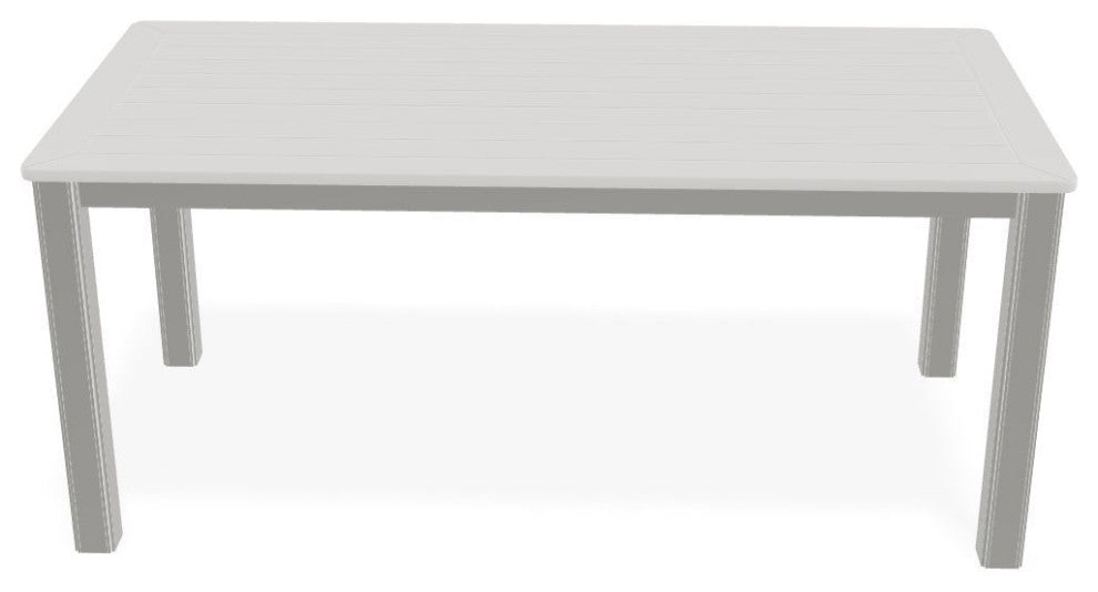 21" x 42" Rectangular Marine Grade Outdoor Coffee Table, Snow