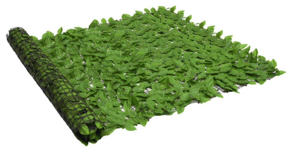 vidaXL Balcony Screen with Green Leaves 157.5"x59.1"