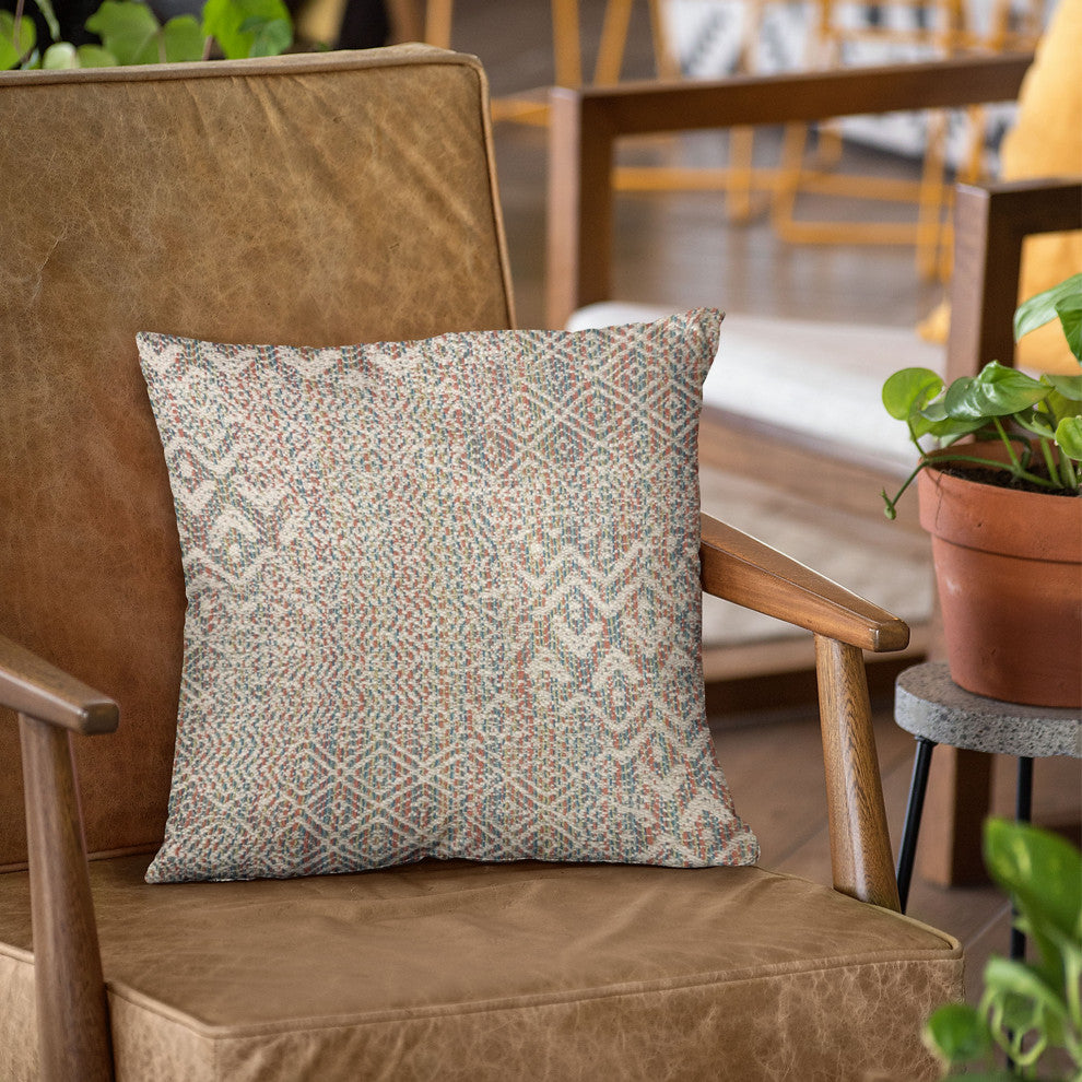 Plutus Multi-Color Fave Abstract Luxury Throw Pillow, 24"x24"