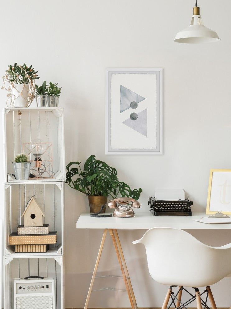 "Gray Arrowhead" Framed Painting Print, 30"x45"