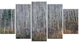 Maroon Bells Mountain View, Modern Forest Canvas Art, 60"x32", 5 Panels