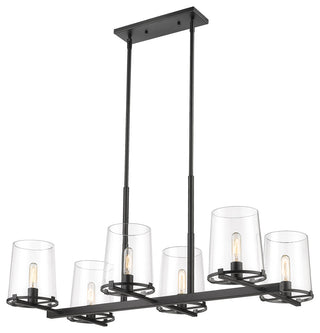 Z-LITE 3032-6L-MB 6 Light Chandelier, Matte Black