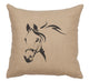 Image Pillow 16x16 Horse Profile Linen Natural