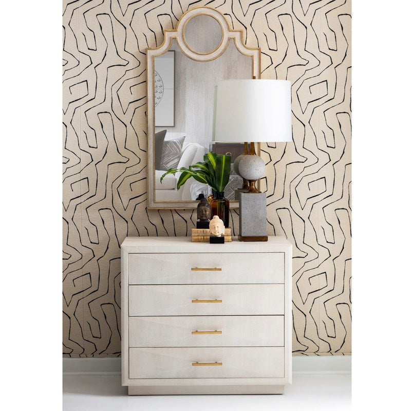 Ambella Home Collection Shagreen Pyramid Chest Linen