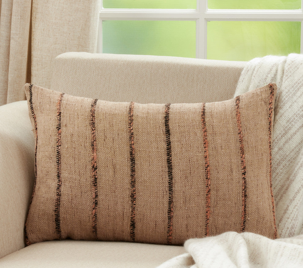 Striped Design Throw Pillow Cover, 16"x24"