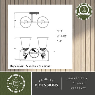 Sierra 2-Light Vanity Black Walnut