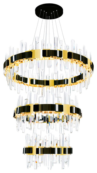 Aya LED Integrated Pearl Black Chandelier
