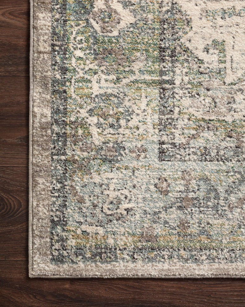 Easy Care Poly Javari Area Rug by Loloi, Grass/Ocean, 3'7"x5'2"