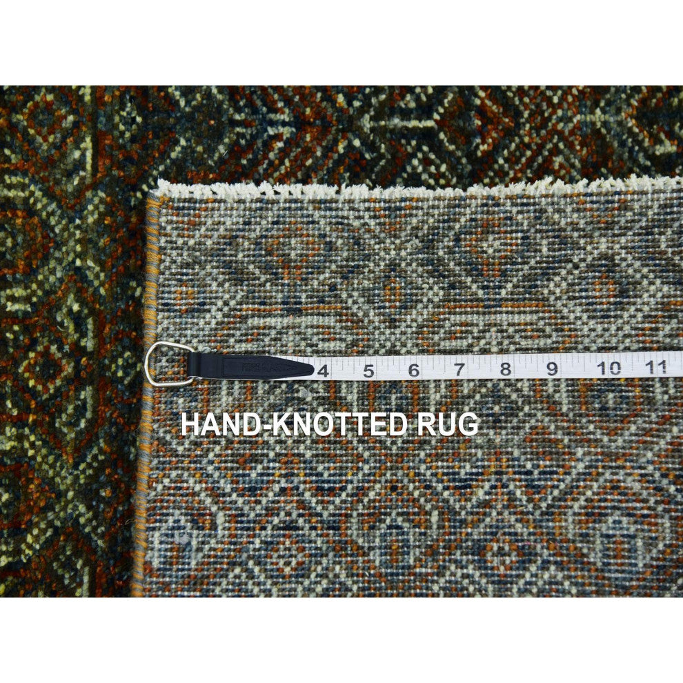Rust Brown Hand Knotted Kohinoor Herat Design 100% Wool Runner Rug 2'6"x8'