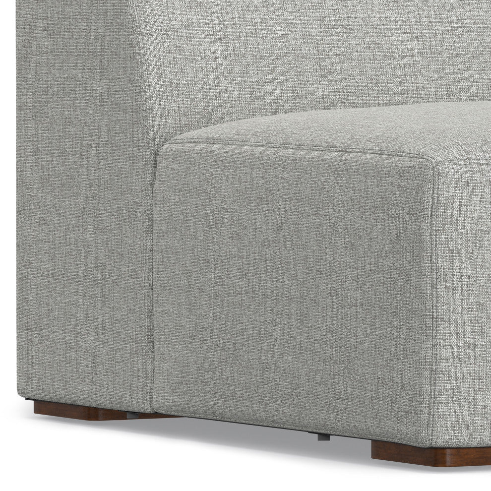 Rex Center Armless Sofa Module in Tightly Woven Performance Fabric