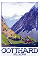 "Gotthard / Schweiz" Digital Paper Print by Emil Cardinaux, 33"x46"