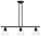 Livex Lighting 46487-04 3 Light Black Linear Chandelier